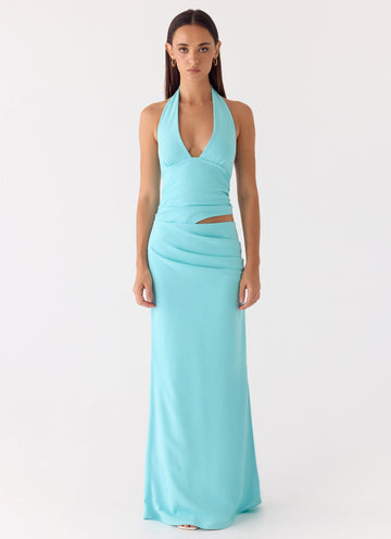 Aqua Maxi Dress