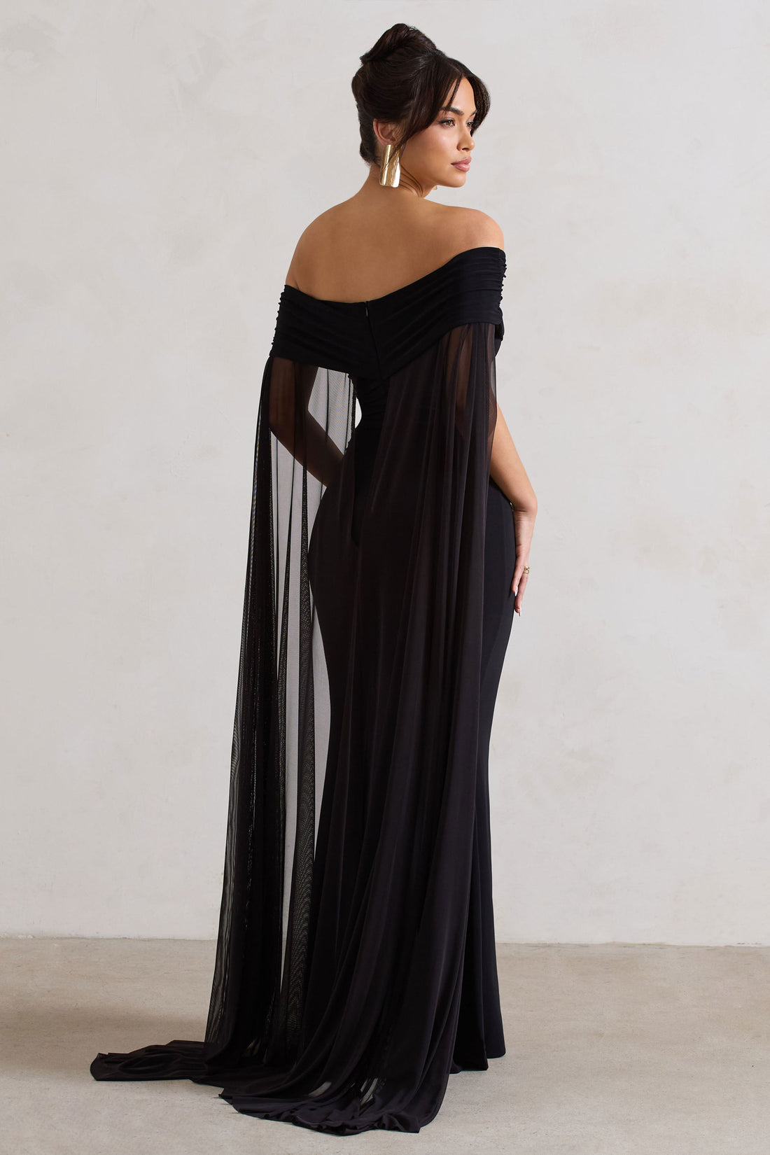 Valentina Maxi Dress With Chiffon Cape