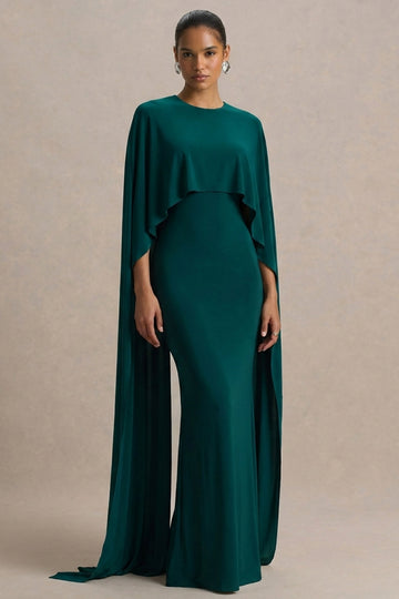 Camille Maxi Dress With Cape Sleeves