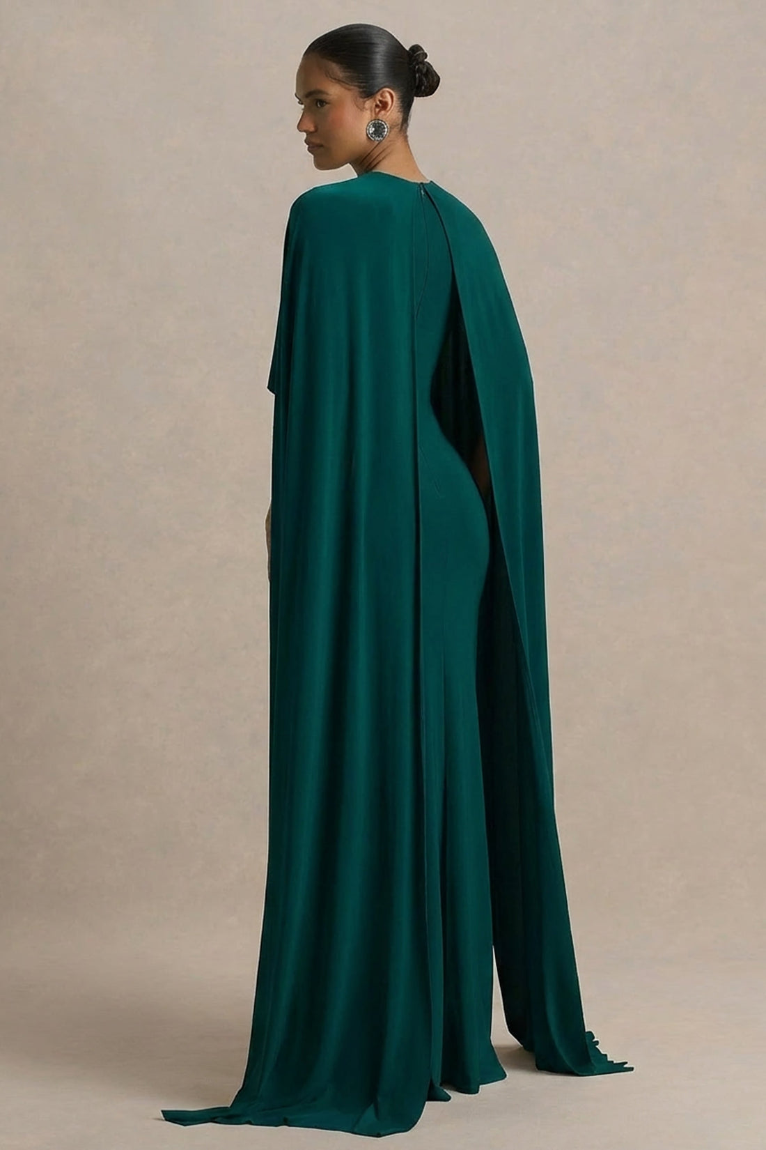 Camille Maxi Dress With Cape Sleeves