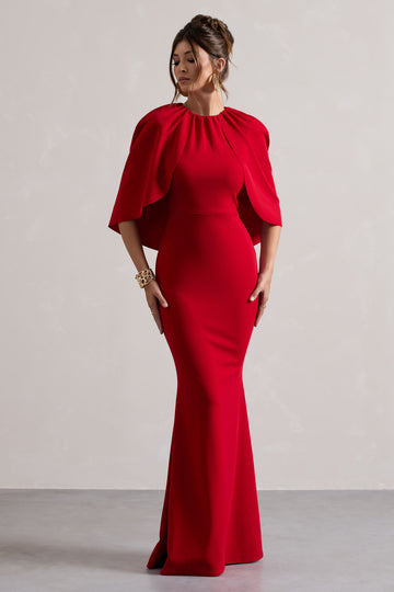 Leona Draped Short Sleeve Maxi Dress