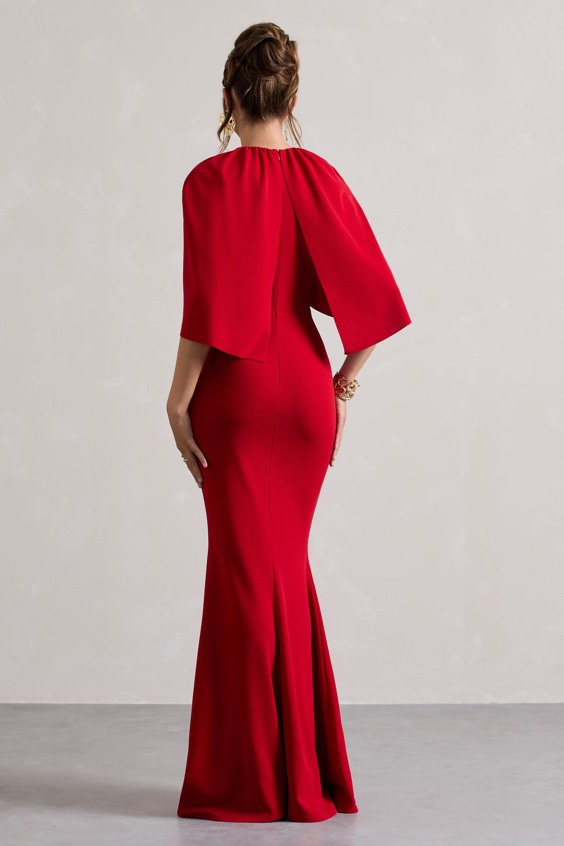 Leona Draped Short Sleeve Maxi Dress
