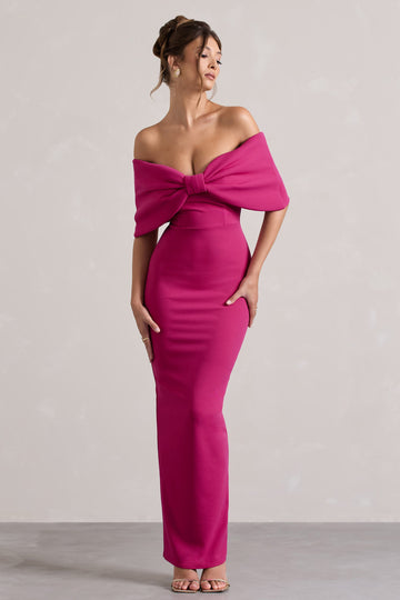 Isla Strapless Oversized Bow Maxi Dress