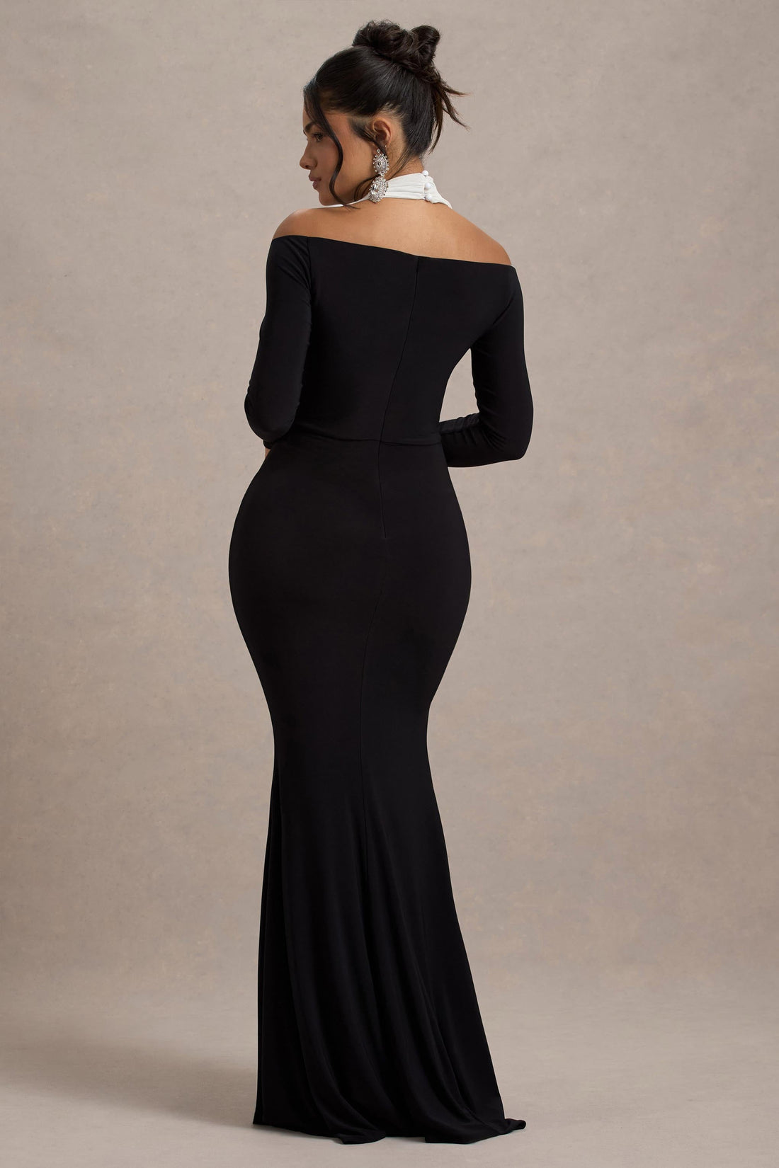 Mira Halter Neck Split Maxi Dress