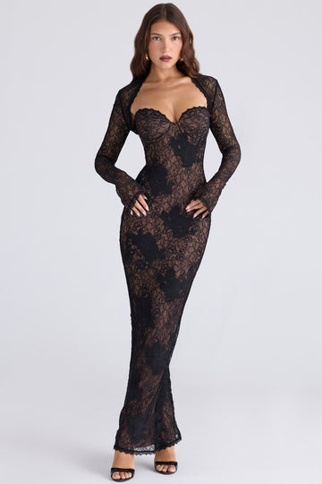 Noir Siren Maxi Dress